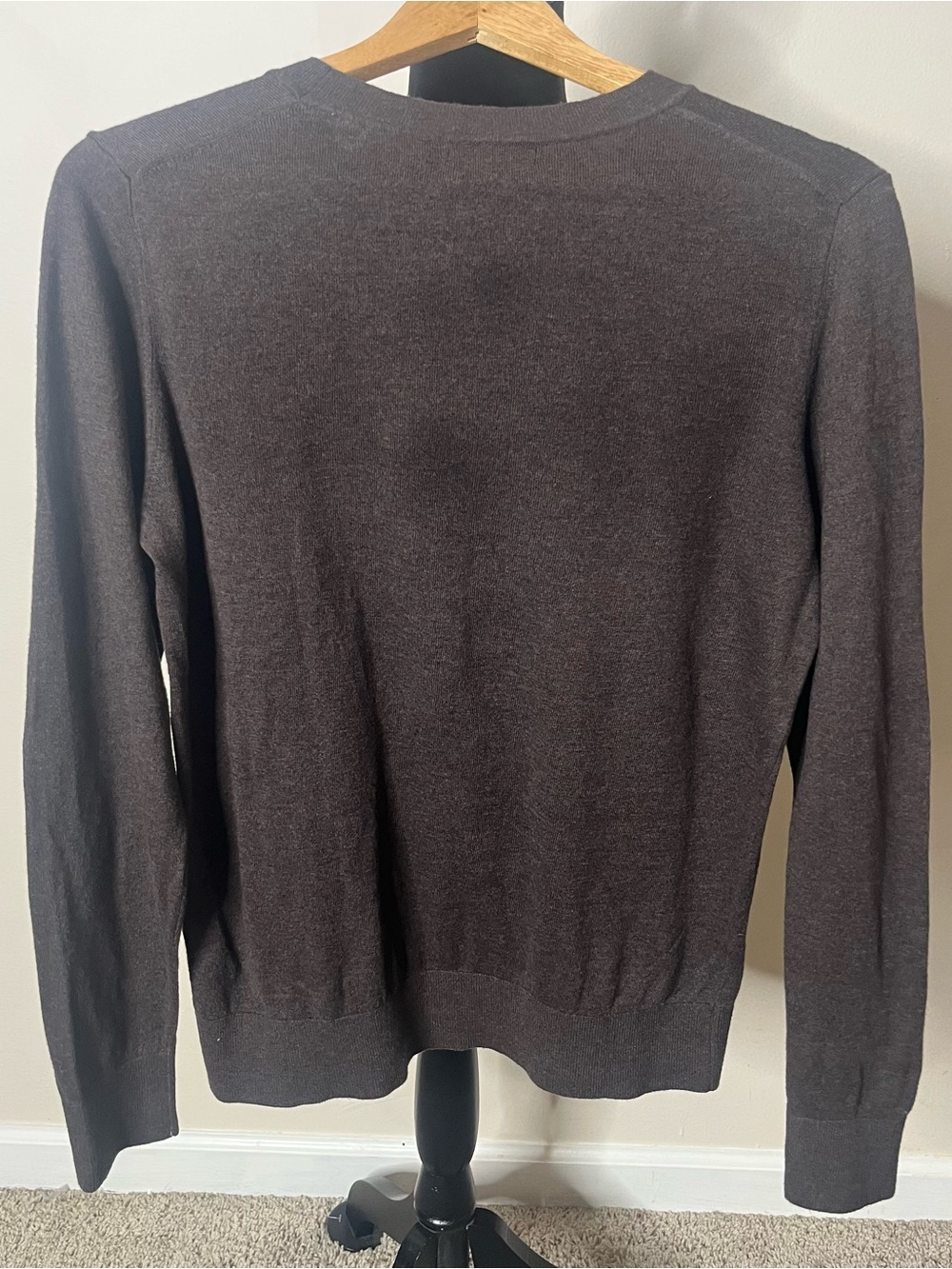 Quince Women’s Brown Crewneck Organic Cotton Cashmere Knit Sweater Sz L - Picture 7 of 8